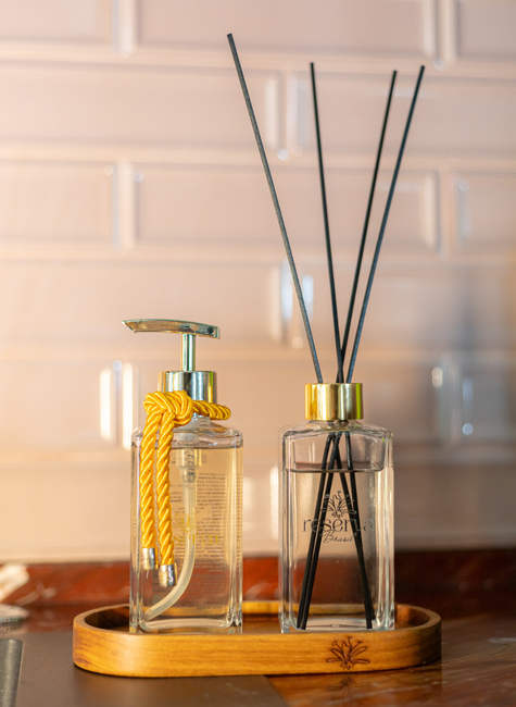 Kit Lavabo Difusor de Aromas + Sabonete Líquido Orquídea Negra e