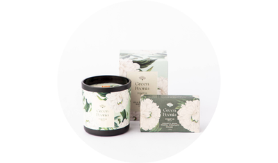 Vela Perfumada e Hidratante Vegana Green Peonia 180g