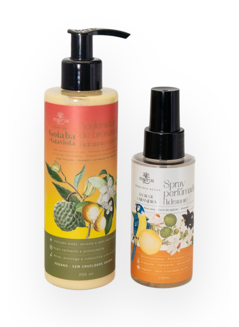 Acelerador de Bronzeado + Spray Perfurmado e Hidratante Orquídea