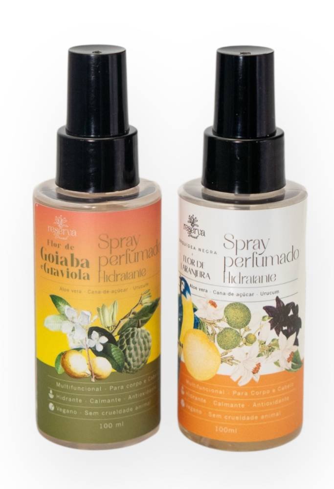 Dupla de Spray Perfumado e Hidratante Vegano 100ml – Corpo e Cabelo