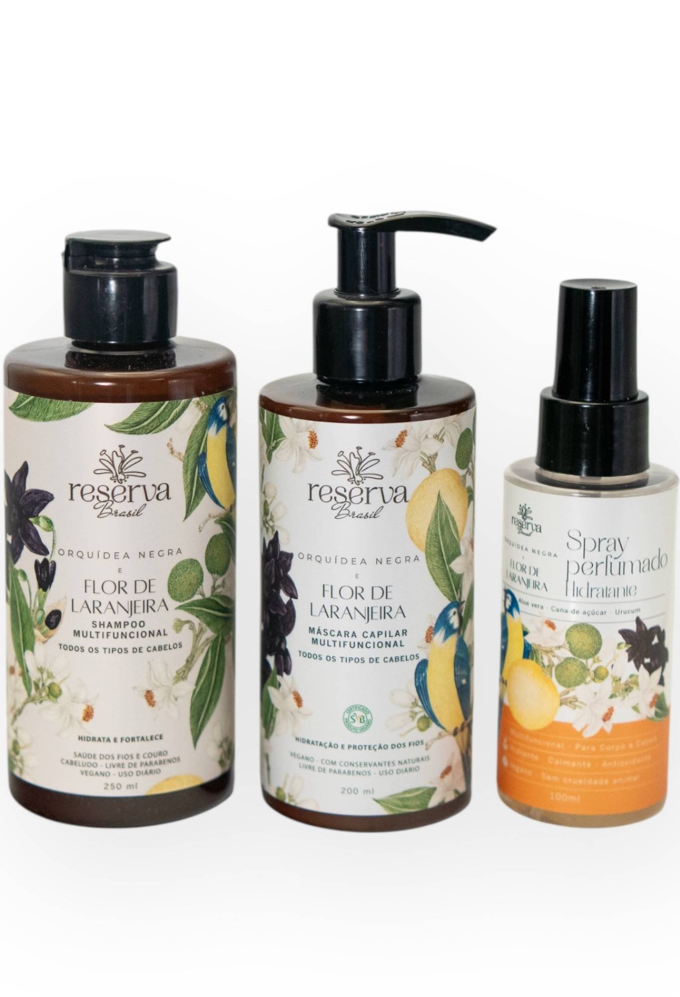 Trio Cabelo de Sucesso - Shampoo, Máscara Capilar e Spray Perfumado